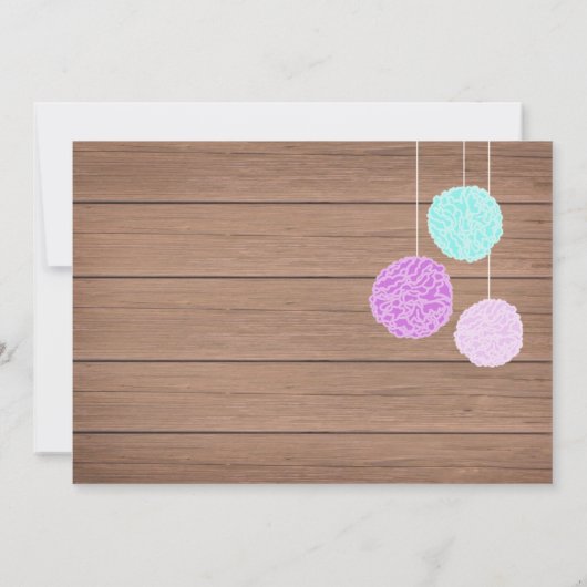 Lila Fahnen an Flüssen - Einladung zur Kinderdusch (Rückseite)