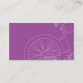 Lila Fahrrad - Chubby Visitenkarte (Rückseite)