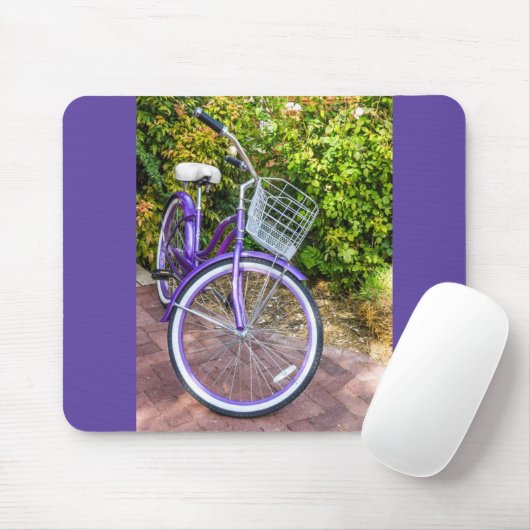 Lila Fahrrad in Shiny Mousepad (Mit Mouse)