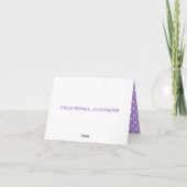 Lila Fahrrad Karte (Rückseite)