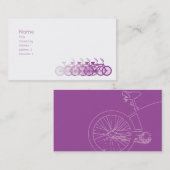 Lila Fahrrad - Klassiker Visitenkarte (Vorne/Hinten)