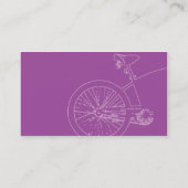 Lila Fahrrad - Klassiker Visitenkarte (Rückseite)