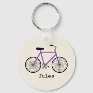 Lila Fahrrad-Schlüsselanhänger Schlüsselanhänger