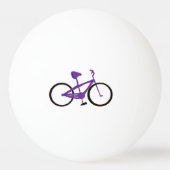 Lila Fahrrad Tischtennisball (Rückseite)