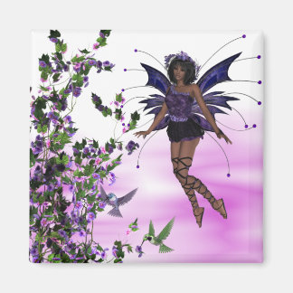 Lila Faibe mit Hummingbirds Magnet