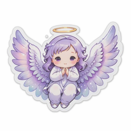 Lila Fairy Aufkleber (Vorderseite)