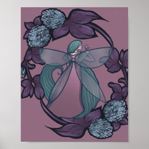 Lila Fairy Butterfly Goddess Fairies Kunst Poster