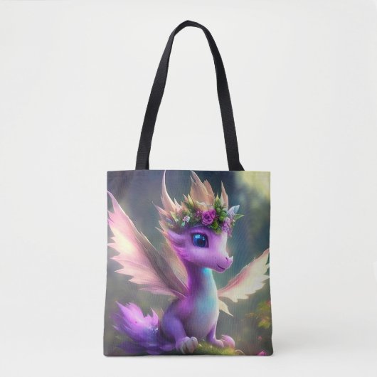 Lila Fairy Dragon (an das Wunderbare glauben) Tasche (Vorderseite)