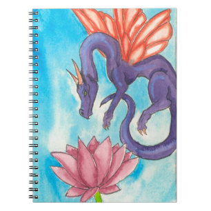 Lila Fairy Dragon Notizblock