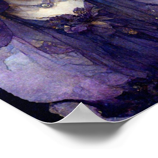 Lila Fairy Fantasy Art Poster (Ecke)