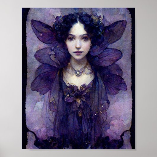 Lila Fairy Fantasy Art Poster (Vorne)