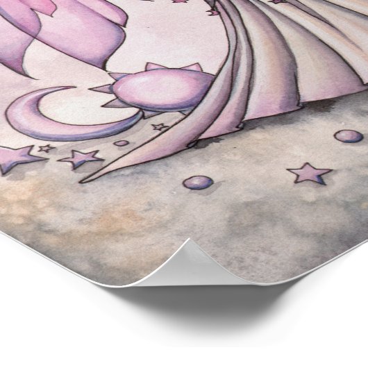 Lila Fairy Fantasy Kunstmuseum Poster (Ecke)