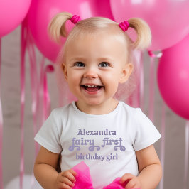 Lila Fairy First Berry First Geburtstag Kleinkind T-shirt