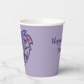 Lila Fairy Garden Rose Gartengarten Pappbecher (Links)