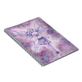 Lila Fairy in the Stars Fantasy Illustration Notizblock (Rechte Seite)