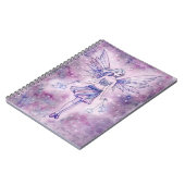 Lila Fairy in the Stars Fantasy Illustration Notizblock (Linke Seite)