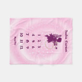 Lila Fairy Milestone Fleecedecke (Vorderseite (Horizontal))