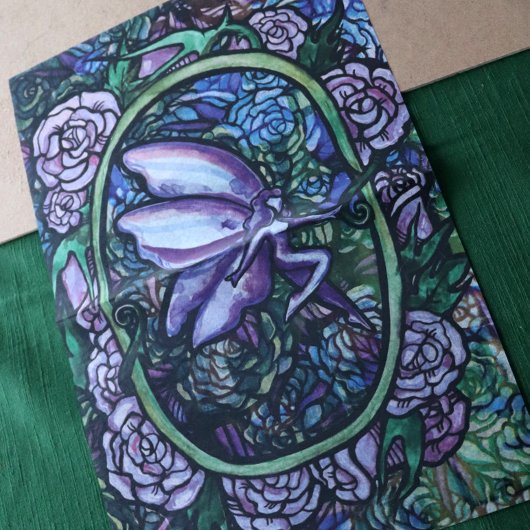 Lila Fairy Rose Garden Gardene Rose Seidenpapier