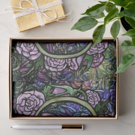 Lila Fairy Rose Garden Gardene Rose Seidenpapier (Geschenk)