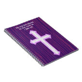 Lila Faith Cross Bible Verse Journal Notizblock (Rechte Seite)