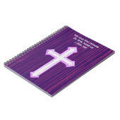 Lila Faith Cross Bible Verse Journal Notizblock (Linke Seite)