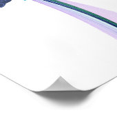 Lila Faith Mini Floral Wedding Willkommen Poster (Ecke)