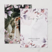 Lila Fall Foliage Foto danke Karte (Vorne/Hinten)