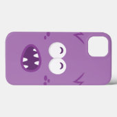Lila Fall für das Monster-Gesicht Case-Mate iPhone Hülle (Rückseite (Horizontal))