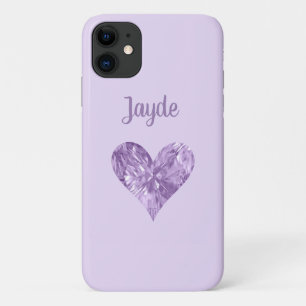 Lila Fall für Kristallherz Case-Mate iPhone Hülle