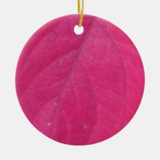 Lila Fall Leaf Keramik Ornament (Vorne)
