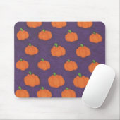 Lila Fall Pumpkin Pattern Mousepad (Mit Mouse)