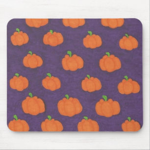 Lila Fall Pumpkin Pattern Mousepad