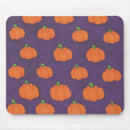 Lila Fall Pumpkin Pattern Mousepad (Vorne)