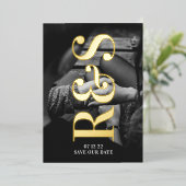 Lila Fall Save the Date Folieneinladung (Stehend vorne)