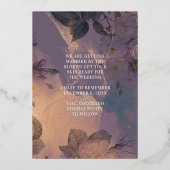 Lila Fall Save the Date Folieneinladung (Rückseite)