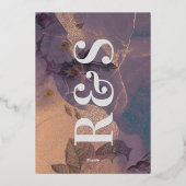 Lila Fall Save the Date Folieneinladung (Rückseite)