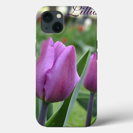 Lila Fall Tulip iPad Case-Mate iPhone Hülle (Rückseite)
