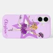Lila Fall von Girls ballerina blonde Case-Mate iPhone Hülle (Rückseite (Horizontal))