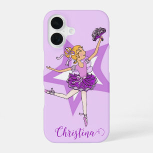 Lila Fall von Girls ballerina blonde iPhone 16 Hülle