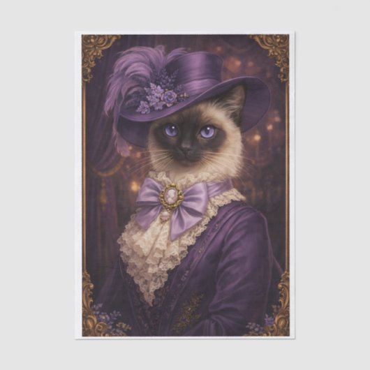 Lila Fancy Kitty Seidenpapier (Vorderseite)