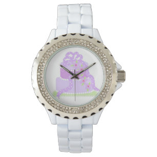 Lila Fancy-Torte Armbanduhr