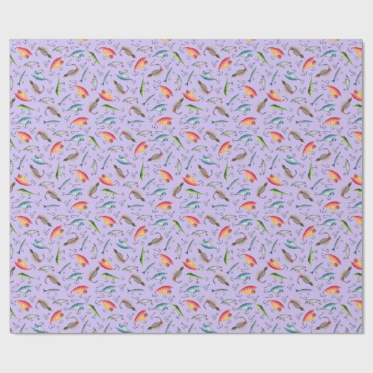 Lila Fänge Geschenkpapier (Flach)