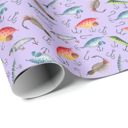 Lila Fänge Geschenkpapier (Rolleneckpunkt)