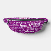 Lila Fanny Pack mit mehrsprachigen Gesundheitstext Bauchtasche (Ablage )