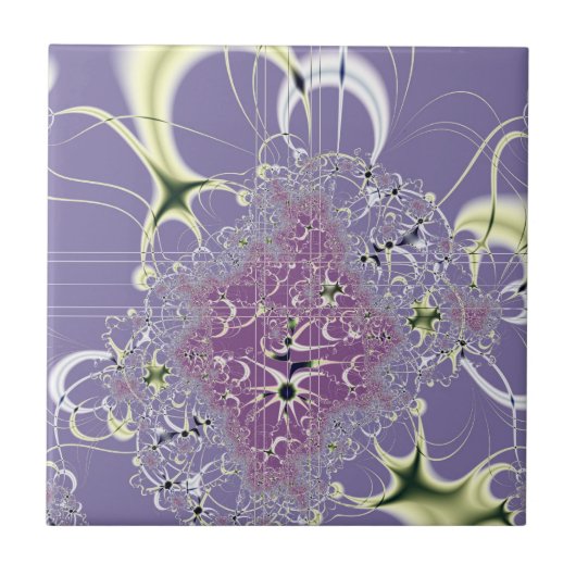 Lila Fantasie Fliese (Vorderseite)