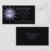 Lila Fantasie-Geschäfts-Karte Sun 2 Visitenkarte (Vorne/Hinten)