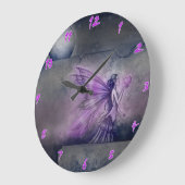 Lila Fantasie Kunst-Uhr Große Wanduhr (Winkel)