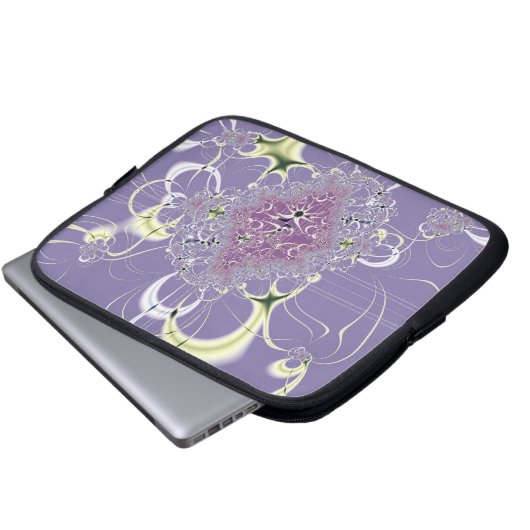 Lila Fantasie Laptopschutzhülle (Vorne Knopf)