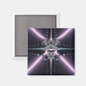 Lila Fantasie Magnet (Vorderseite/Rückseite)