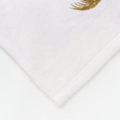 Lila Fantasie und Goldene Sterne Einhorn Fleecedecke (Ecke)